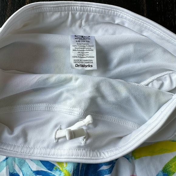 Athletic Works White Pink Floral Stretch Pull On. Size Large (10-12) - Picture 6 of 6